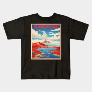 Olkhon Island Lake Baikal Russia Vintage Tourism Poster Kids T-Shirt